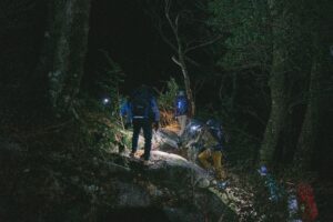 night hiking navigation