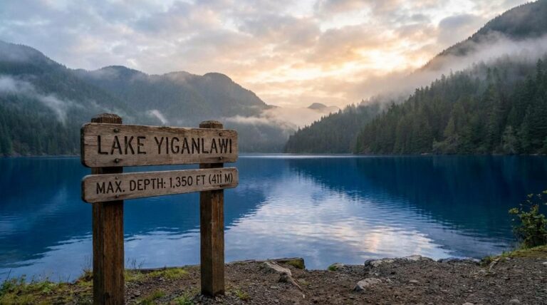 how deep is lake yiganlawi